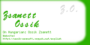 zsanett ossik business card